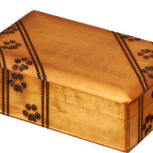 walnut paw print urn